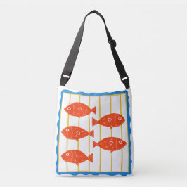 Red Fish Nautical Tote Axelväska
