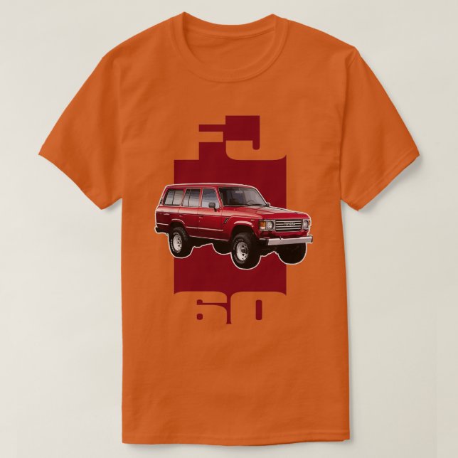 RED FJ60 LANDCRUISER T SHIRT (Design framsida)