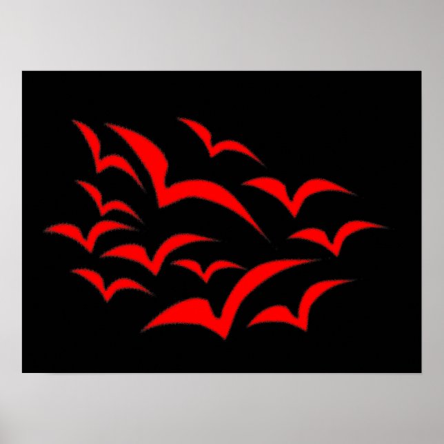 Red Fladdermus Cloud Poster (Framsidan)