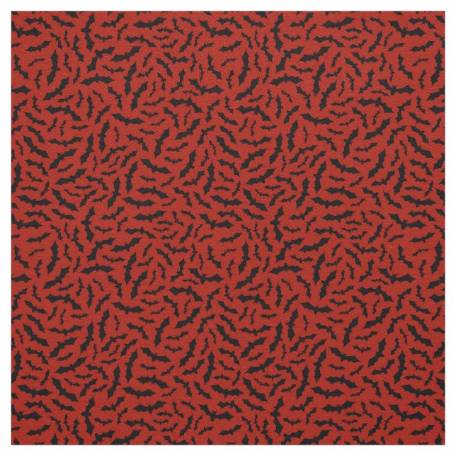 Red Fladdermus Happy halloween Modern Fabric Tyg (Provkarta)