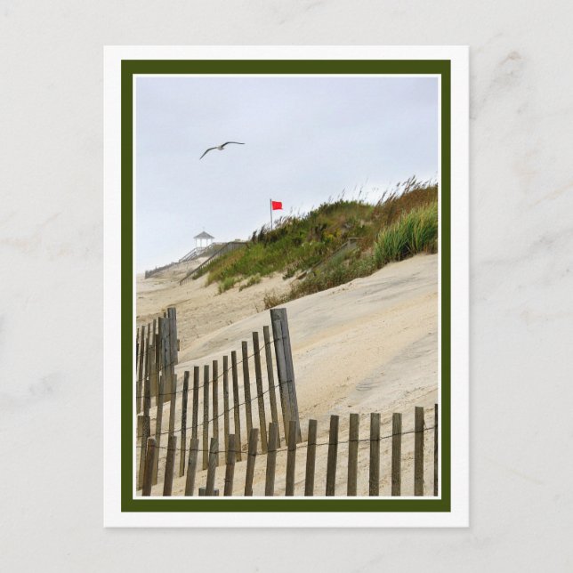 Red Flagga på Dunes Vykort (Framsida)