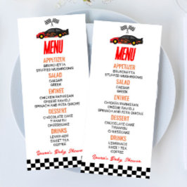 Red Flame Tävling, bilbarnskor, mat Meny