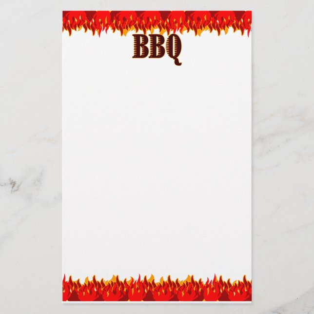 Red Flames BBQ Sayed Brevpapper (Framsida)