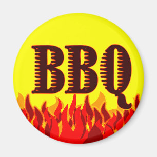 Red Flames BBQ Sayed Magnet