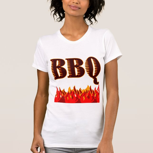 Red Flames BBQ Sayed Tee Shirt (Framsida)