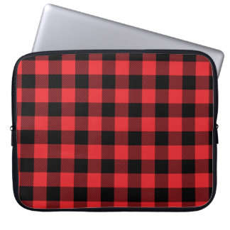 Red Flanals Buffalo Check Mönster Laptop Fodral