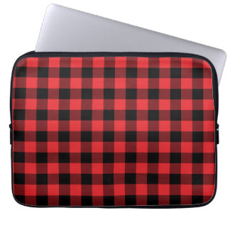 Red Flanals Buffalo Check Mönster Laptop Fodral