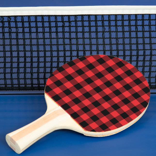 Red Flanals Buffalo Check Mönster Pingisracket (Insitu)