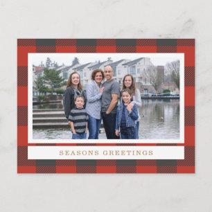 Red Flanals Helgdag Photo Card Helg Vykort