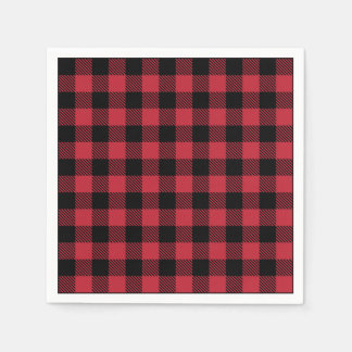Red Flanals Rustic Papper Napkins Pappersservett