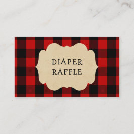 Red Flananbabyduschblare raffle biljett Tilläggskort