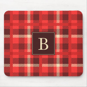 Red Flananelutseendet med Monogram Musmatta