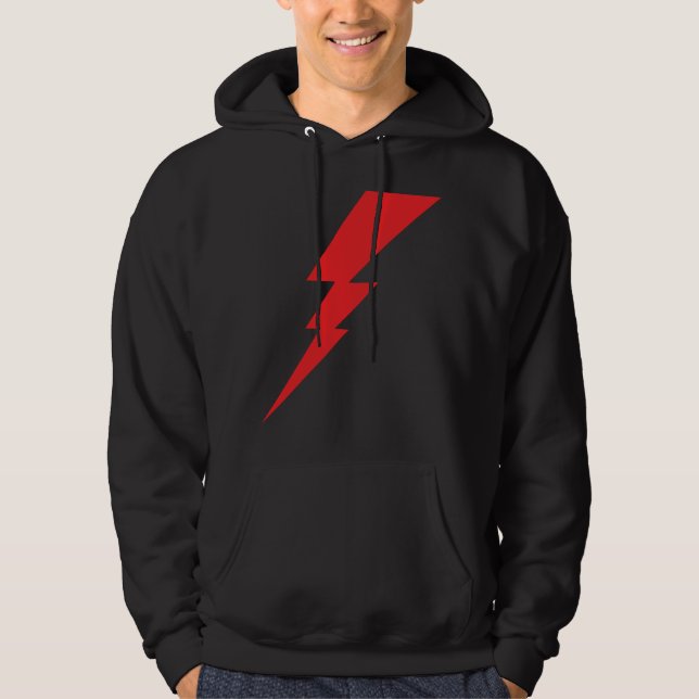 Red Flash Lightning Bolt Hoodie (Framsida)
