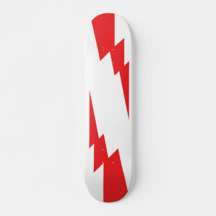 Red Flash Lightning Bolt Mini Skateboard Bräda 18,5 Cm