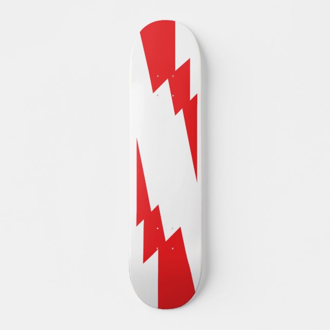 Red Flash Lightning Bolt Mini Skateboard Bräda 18,5 Cm (Framsida)