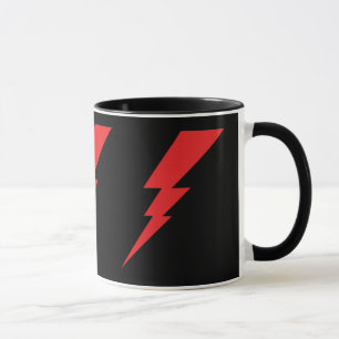 Red Flash Lightning Bolt Mugg