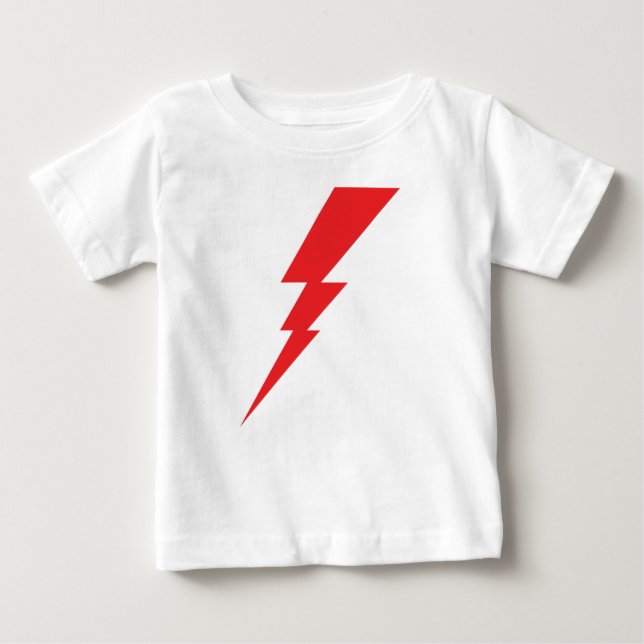 Red Flash Lightning Bolt T Shirt (Framsida)