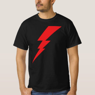Red Flash Lightning Bolt T Shirt