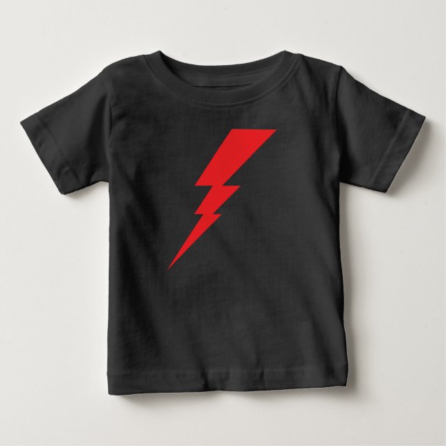 Red Flash Lightning Bolt T Shirt (Framsida)
