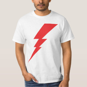 Red Flash Lightning Bolt T Shirt