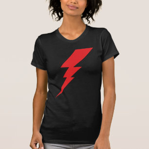 Red Flash Lightning Bolt T Shirt