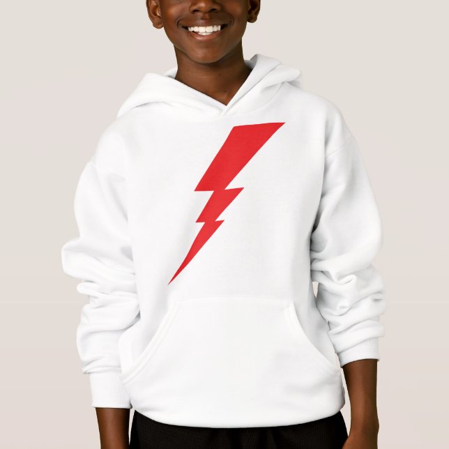 Red Flash Lightning Bolt T Shirt (Framsida)