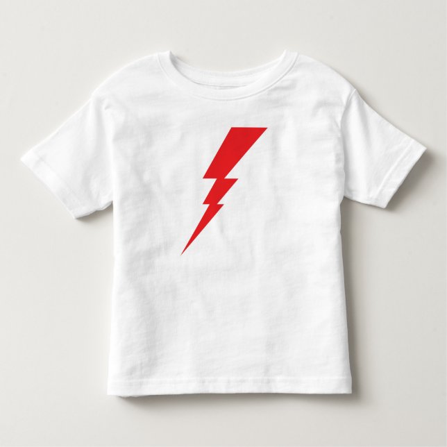 Red Flash Lightning Bolt T Shirt (Framsida)