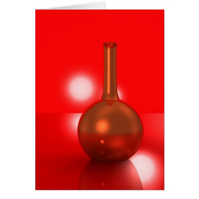 red flaska hälsningskort (Framsidan)