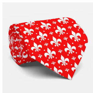 Red Fleur-de-lis Mönster Design Slips