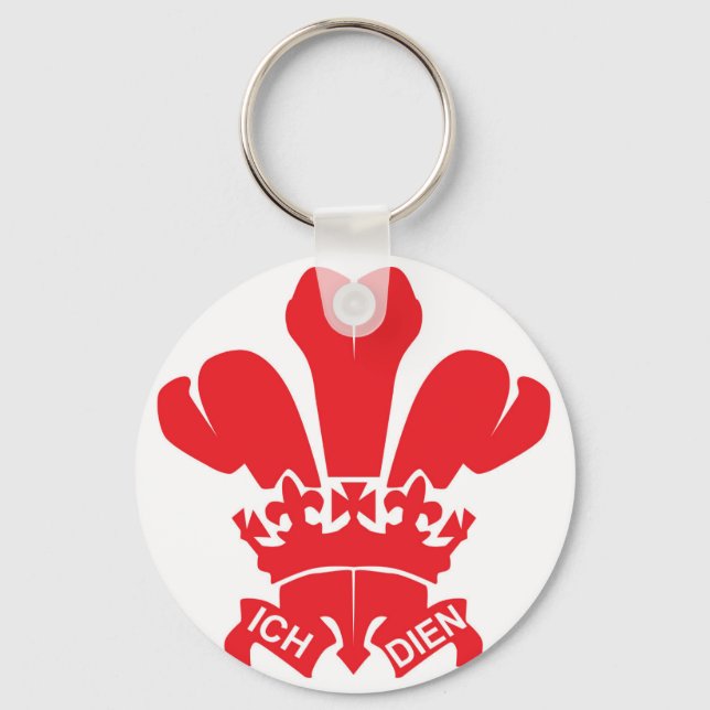 Red Fleur de Lis Nyckelring (Framsida)