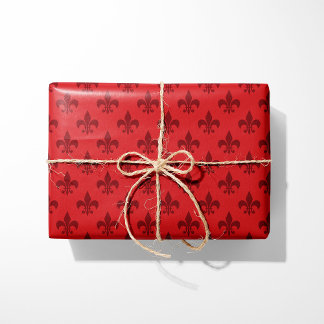 Red Fleur-de-Lis Presentpapper