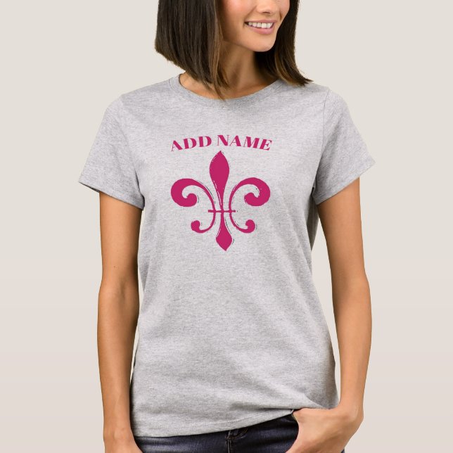 Red Fleur De Lis Shirts T Shirt (Framsida)