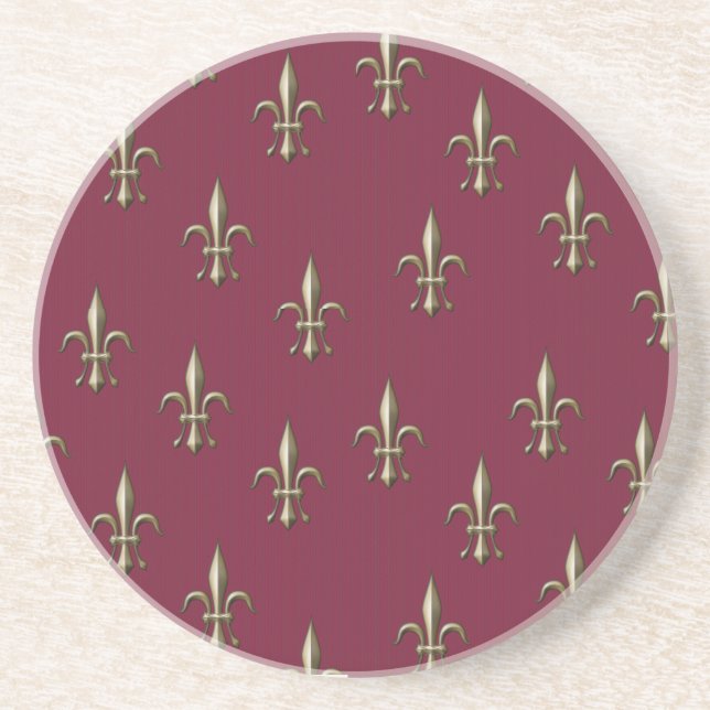 Red Fleur de Lis Underlägg (Framsidan)