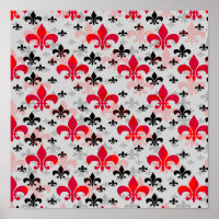 Red Fleur De Lis Yta Mönster Design Download