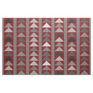 Red "Flies Geese" Patchwork-look Tyg