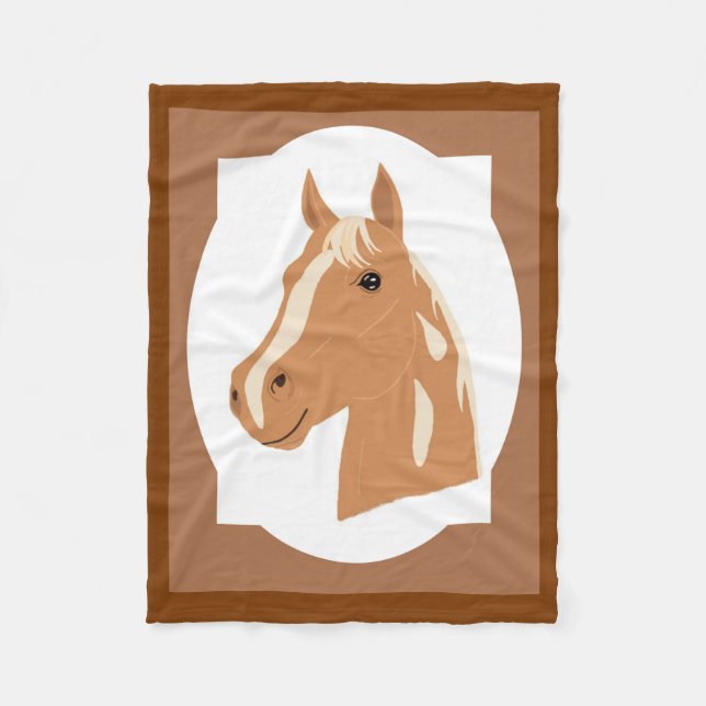 Red Flight the Lycklig Horse Fleecefilt (Framsidan)