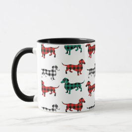 Red Flkanaler jul Dachshunds Mugg