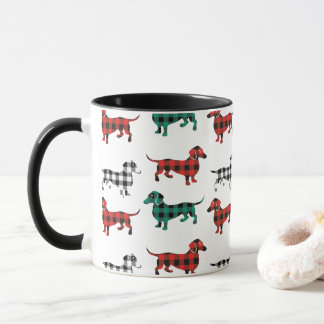 Red Flkanaler jul Dachshunds Mugg