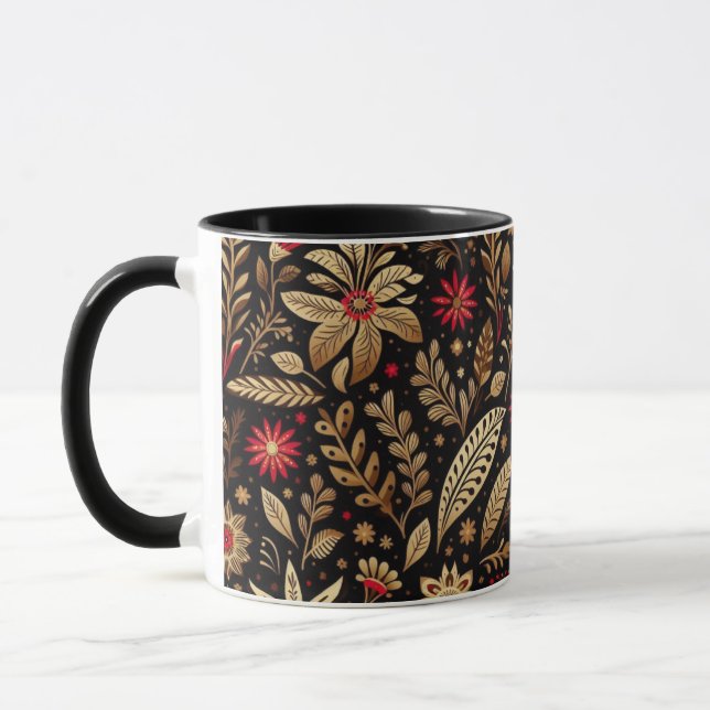 Red Floral Mexican High  Mugg (Vänster)