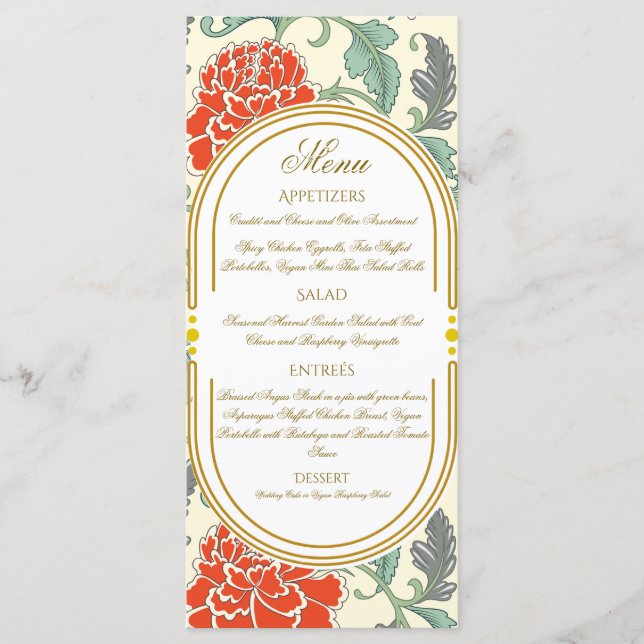 Red Florals with Green Leaves (Framsida)