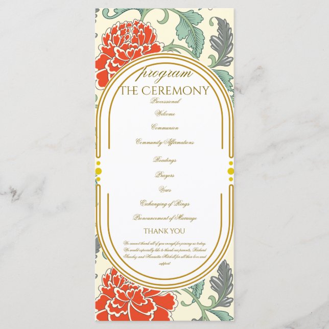 Red Florals with Green Leaves (Framsida)