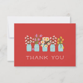 Red Flower Cart Matching Mason Burk Tack Kort