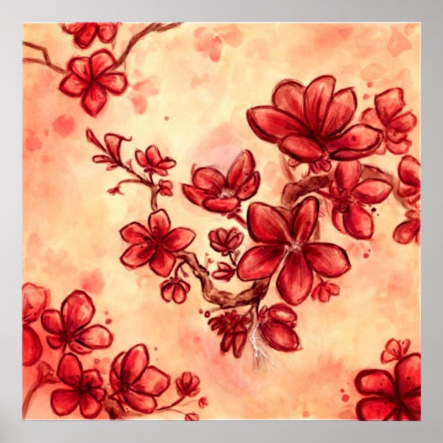 Red Flower Dance Poster (Framsidan)