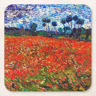 Red Flower Fält, Van Gogh Underlägg Papper Kvadrat