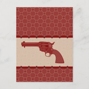 Red Flower Gun Vykort