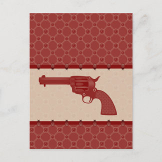 Red Flower Gun Vykort