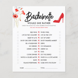 Red Flower High Heel | Skulle hon hellre spela?