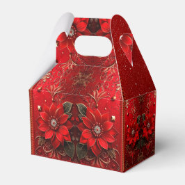 Red Flower Holiday Gift Box Presentaskar