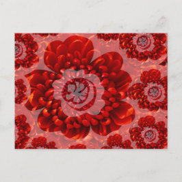 Red Flower Journey - Fantasy Worship World Vykort