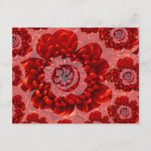 Red Flower Journey - Fantasy Worship World Vykort